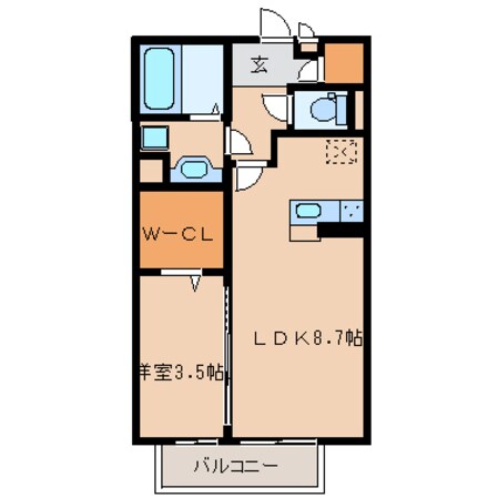 エントラールBの物件間取画像